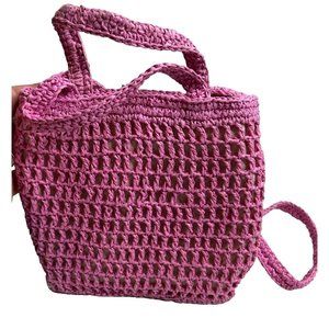 Madewell Pink Crochet Crossbody Bag